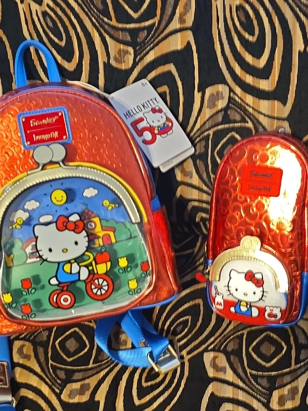 Sanrio x Loungefly 50th Anniversary Metallic Pencil Case/Backpack Set - NWT!